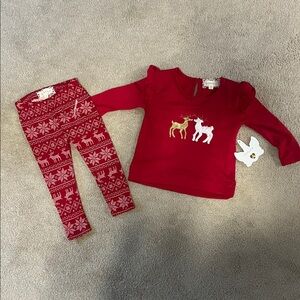 Girls 24 month reindeer Christmas outfit
